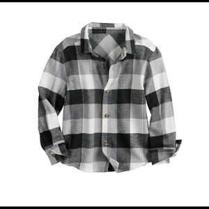 Gray and white plaid shirt 2T. NWT